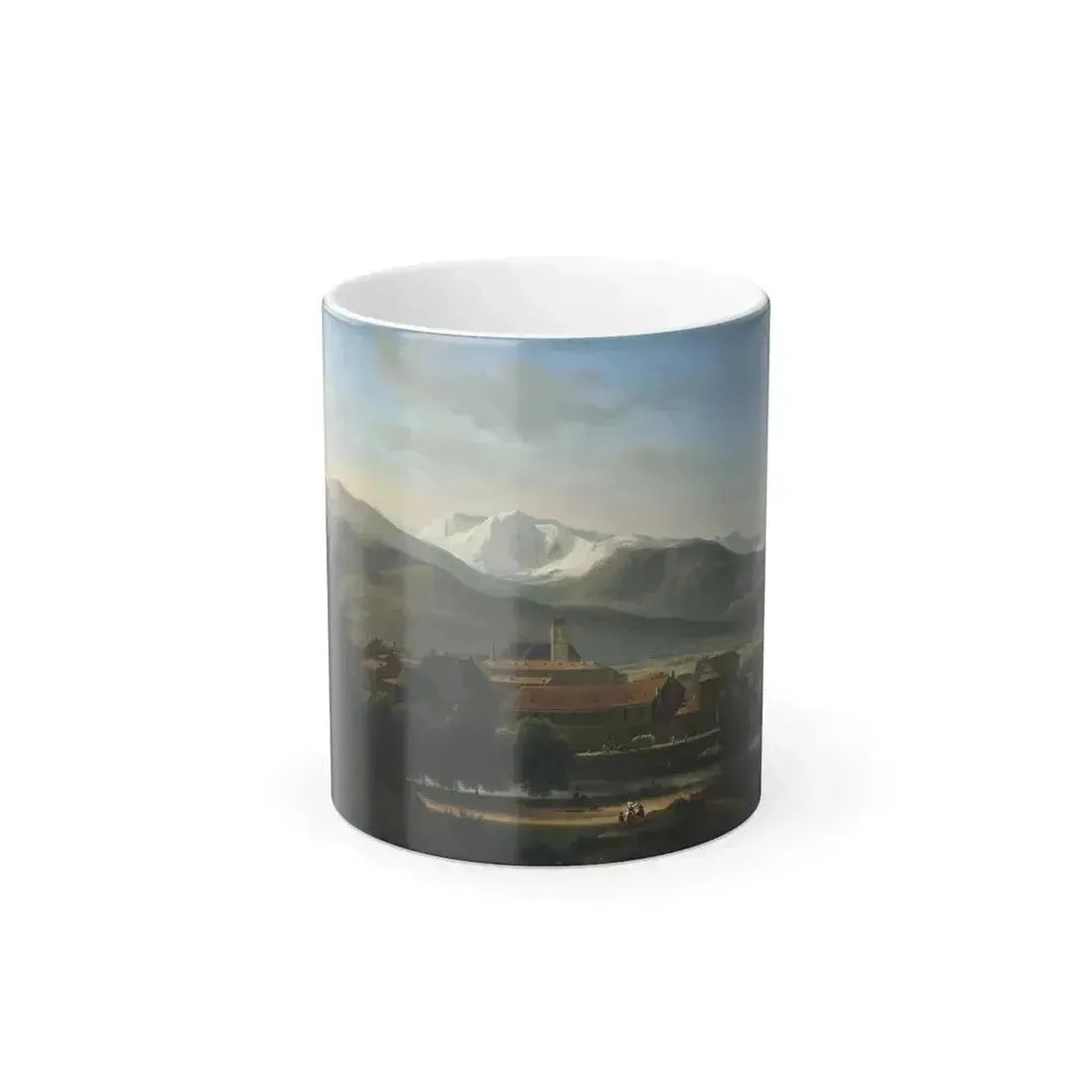 Charles de Vaux (1810-1860) Martigny, Switzerland - Oil on Canvas - Color Changing Mug 11oz 11oz - Go Mug Yourself