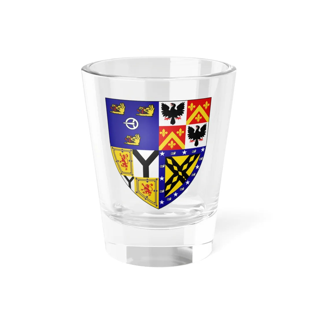 Charles Fergusson Arms (New Zealand) (Coat of Arms) Shot Glass 1.5oz 1.5oz - Go Mug Yourself