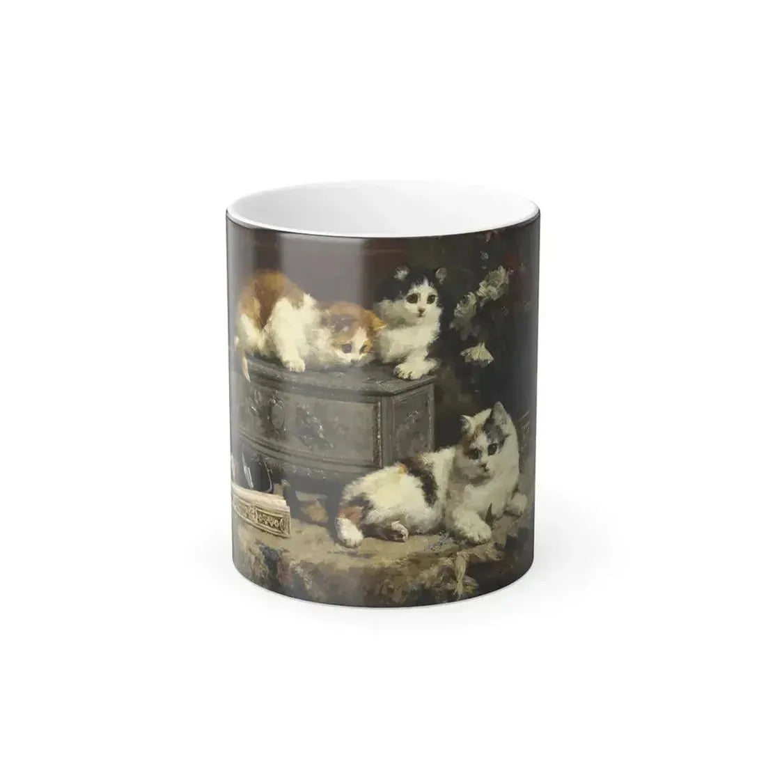 Charles H van den Eycken (1859-1923) Up to No Good - oil on canvas 1896 - Color Changing Mug 11oz 11oz - Go Mug Yourself
