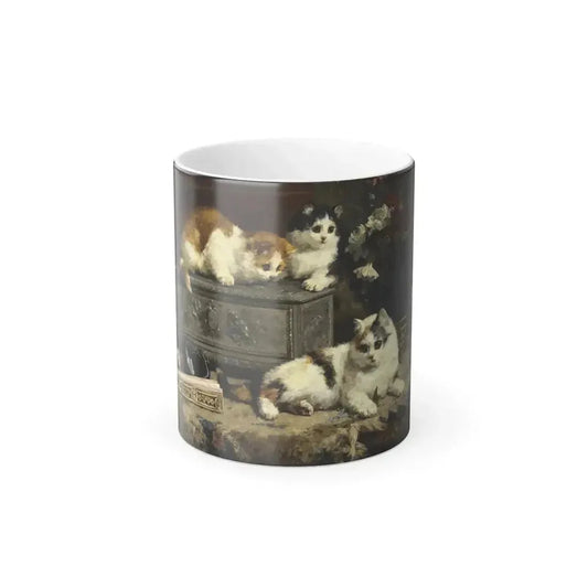 Charles H van den Eycken (1859-1923) Up to No Good - oil on canvas 1896 - Color Changing Mug 11oz 11oz - Go Mug Yourself