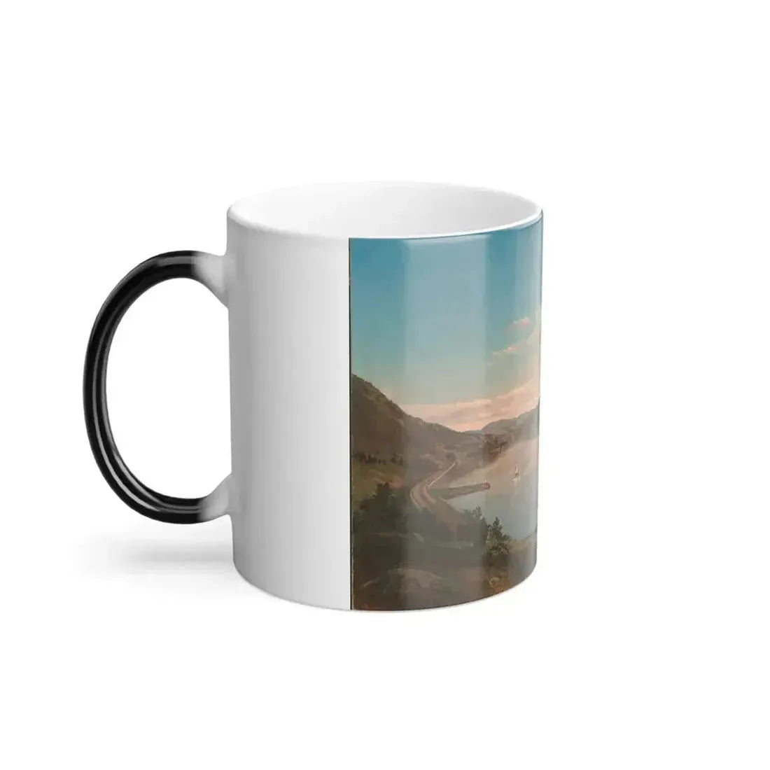 Charles Herbert Moore (1840-1930) Down the Hudson to West Point - Oil on Canvas 1861 - Color Changing Mug 11oz - Go Mug Yourself