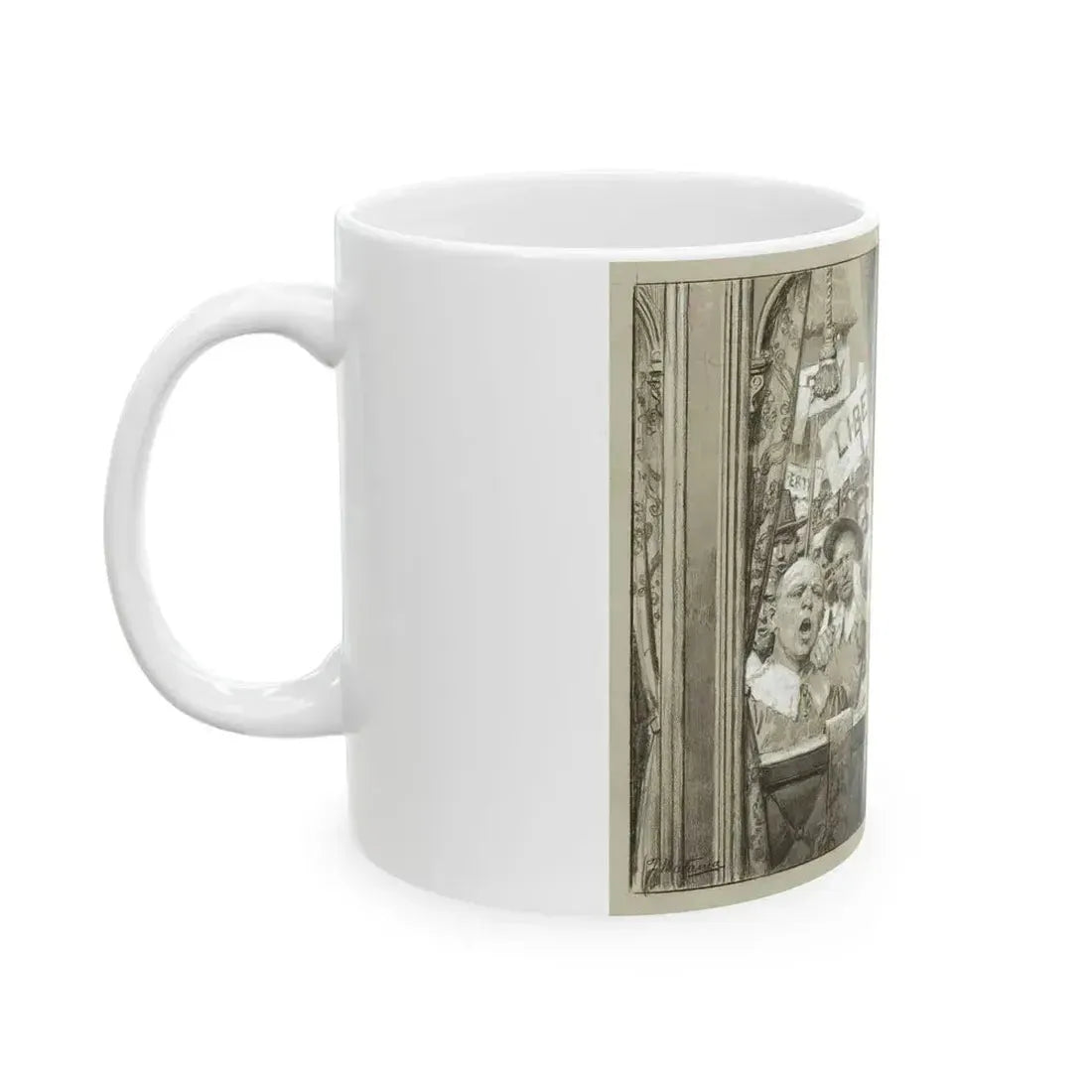 Charles I and his Queen Passing Through the Hostile Crowd - White Coffee Mug - Go Mug Yourself