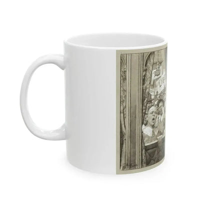 Charles I and his Queen Passing Through the Hostile Crowd - White Coffee Mug - Go Mug Yourself