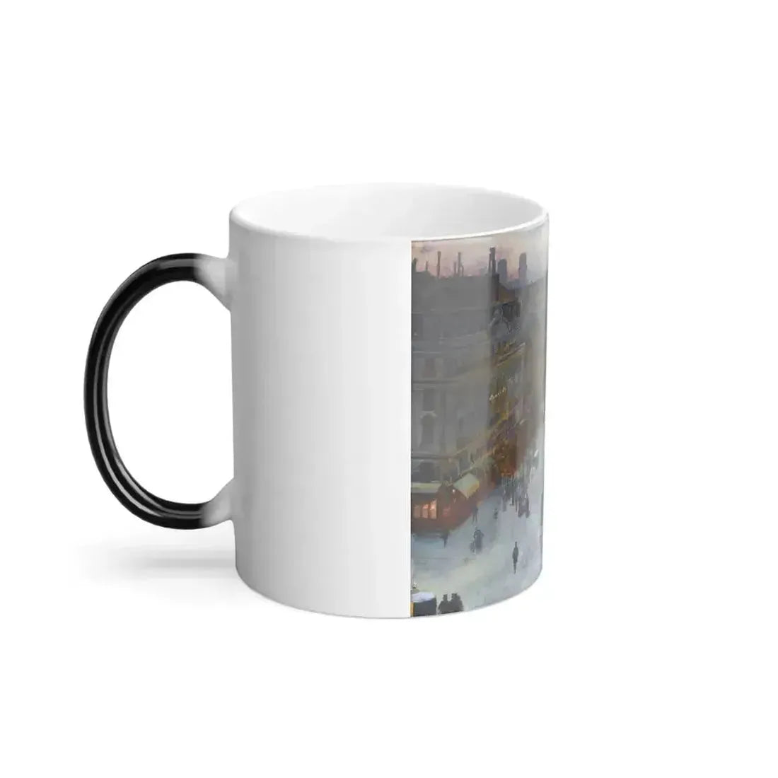 Charles Leroy Saint Aubert (1852-1907) Au Dessus du Boulevard de Sebastopol, Paris - Oil on Canvas - Color Changing Mug 11oz - Go Mug Yourself