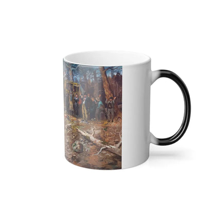 Charles M Russell (1864-1926) The Hold Up - Oil on canvas 1899 - Color Changing Mug 11oz-Go Mug Yourself