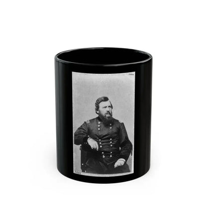 Charles R. Woods, Three-Quarter Length Portrait, Seated, Facing Right (U.S. Civil War) Black Coffee Mug 11oz - Go Mug Yourself