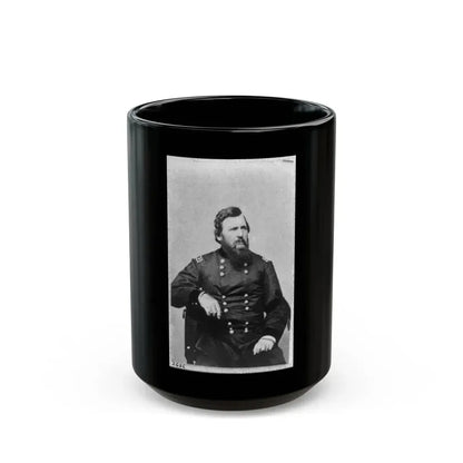 Charles R. Woods, Three-Quarter Length Portrait, Seated, Facing Right (U.S. Civil War) Black Coffee Mug 15oz - Go Mug Yourself