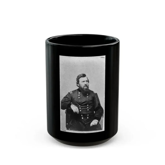 Charles R. Woods, Three-Quarter Length Portrait, Seated, Facing Right (U.S. Civil War) Black Coffee Mug 15oz - Go Mug Yourself