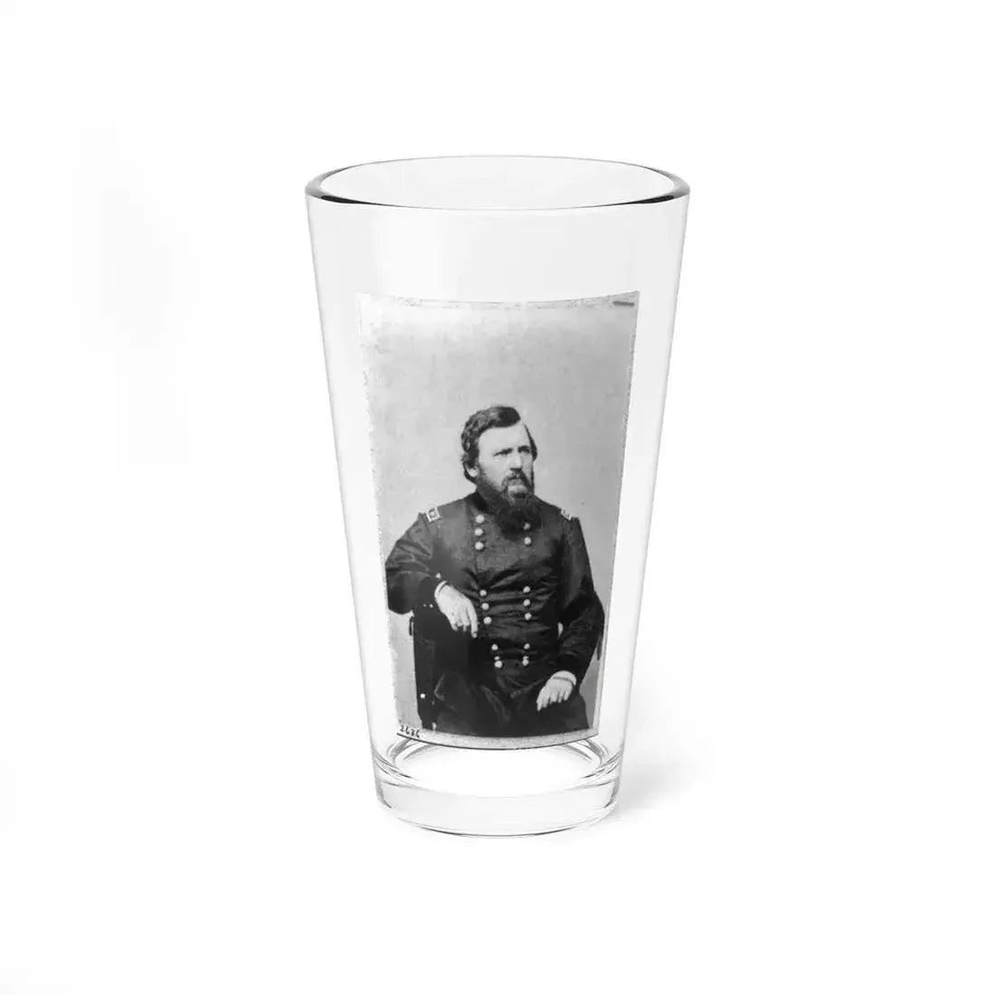 Charles R. Woods, Three-Quarter Length Portrait, Seated, Facing Right (U.S. Civil War) Pint Glass 16oz 16oz - Go Mug Yourself