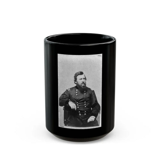 Charles R. Woods, Three-Quarter Length Portrait, Seated, Facing Right (U.S. Civil War) Black Coffee Mug-15oz-Go Mug Yourself