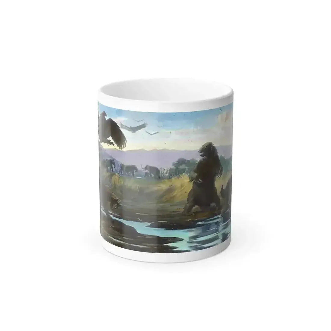 Charles Robert Knight (1874-1953)  La Brea Tar Pits - Color Changing Mug 11oz 11oz - Go Mug Yourself