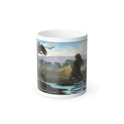 Charles Robert Knight (1874-1953)  La Brea Tar Pits - Color Changing Mug 11oz 11oz - Go Mug Yourself
