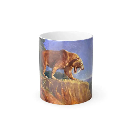 Charles Robert Knight (1874-1953) smilodon - Color Changing Mug 11oz Default Title - Go Mug Yourself