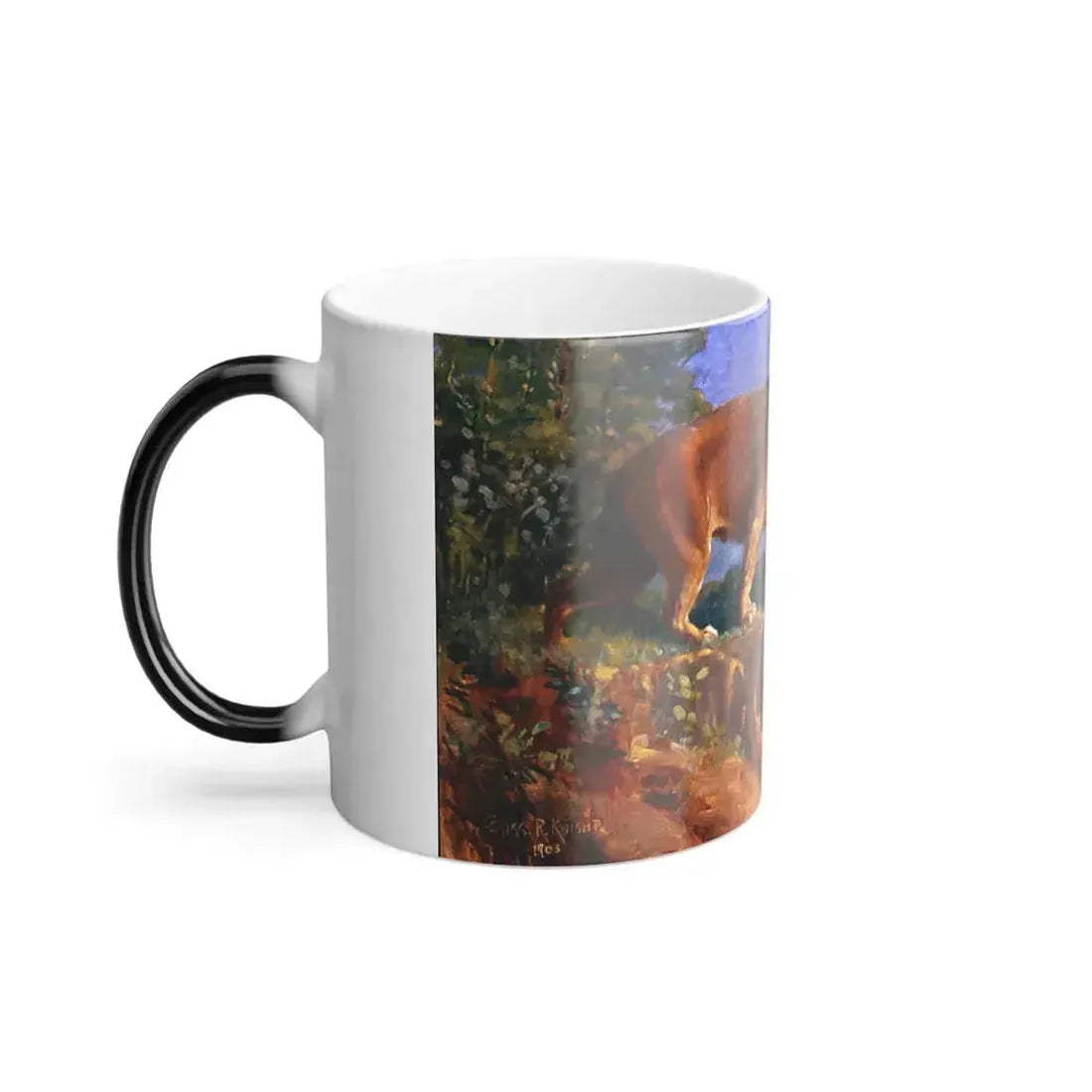Charles Robert Knight (1874-1953) smilodon - Color Changing Mug 11oz - Go Mug Yourself
