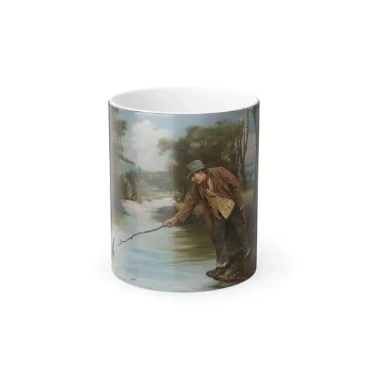 Charles Spencelayh (1865-1958) Taking the Risk, so Near yet so Far - Oil on Canvas - Color Changing Mug 11oz 11oz - Go Mug Yourself