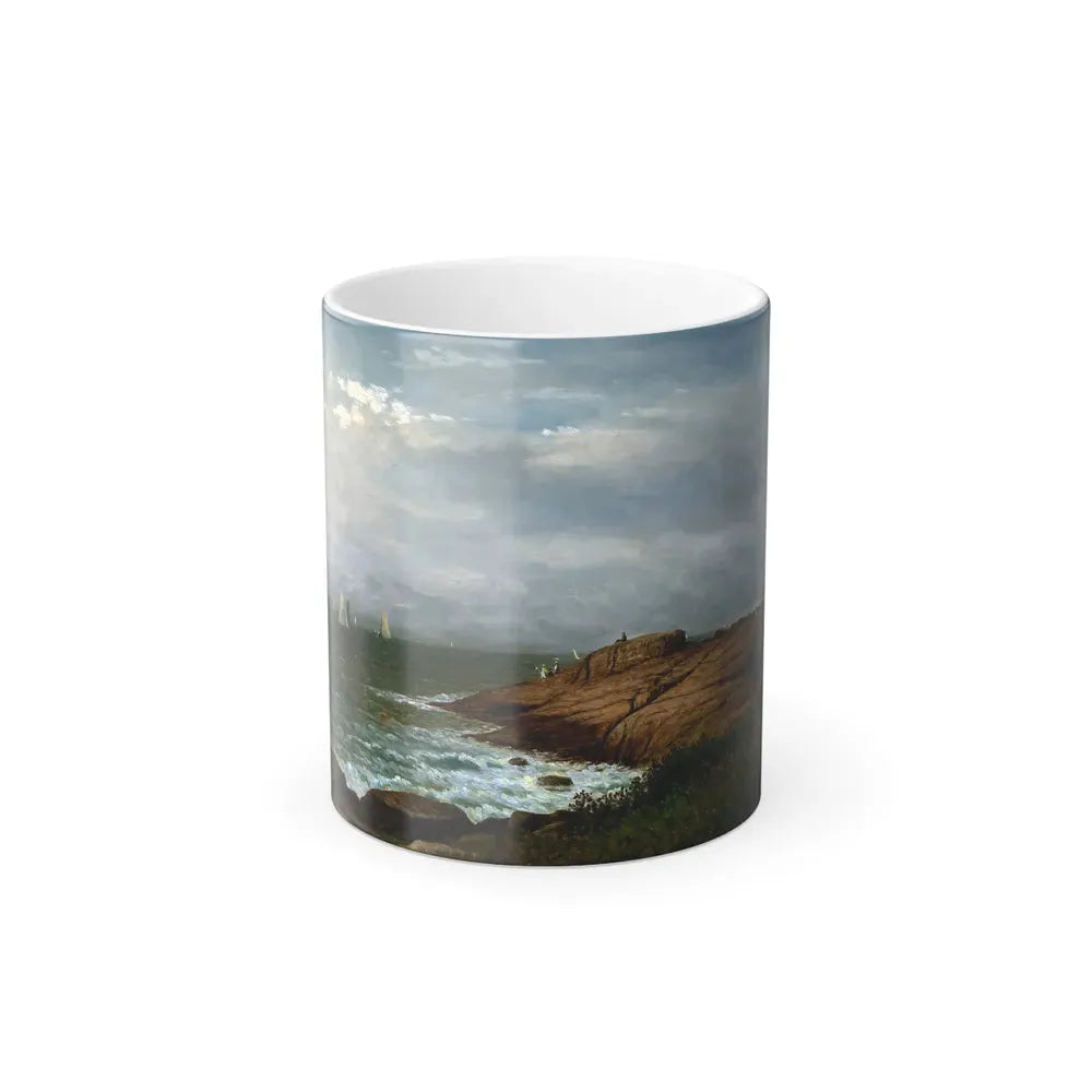 Charles W Knapp (1823-1900) Along the Shore, Narragansett - Oil on Canvas c1880 - Color Changing Mug 11oz Default Title 11oz - Go Mug Yourself