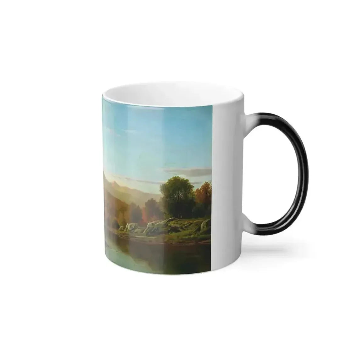 Charles W Knapp (1823-1900) The White Mountains - Oil on Canvas - Color Changing Mug 11oz - Go Mug Yourself