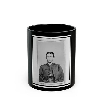 Charles Whittington, Sergeant Major, 7th West Virginia Cavalry, Half-Length Portrait, Wearing Uniform, Seated, Facing Front (U.S. Civil War) Black Coffee Mug 11oz - Go Mug Yourself
