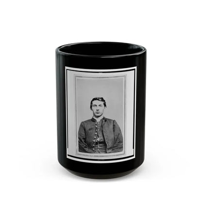 Charles Whittington, Sergeant Major, 7th West Virginia Cavalry, Half-Length Portrait, Wearing Uniform, Seated, Facing Front (U.S. Civil War) Black Coffee Mug 15oz - Go Mug Yourself
