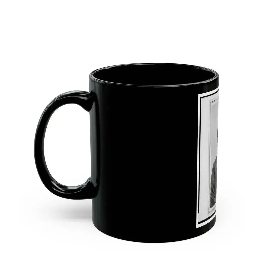 Charles Whittington, Sergeant Major, 7th West Virginia Cavalry, Half-Length Portrait, Wearing Uniform, Seated, Facing Front (U.S. Civil War) Black Coffee Mug - Go Mug Yourself