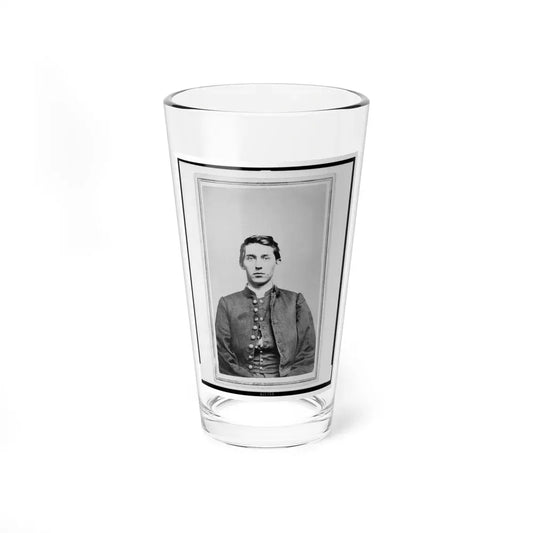 Charles Whittington, Sergeant Major, 7th West Virginia Cavalry, Half-Length Portrait, Wearing Uniform, Seated, Facing Front (U.S. Civil War) Pint Glass 16oz 16oz - Go Mug Yourself
