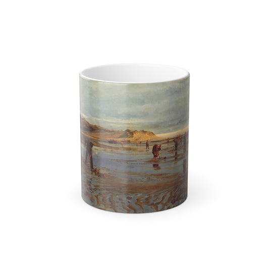 Charles William Wyllie (1853-1923) Digging for Bait - 1877 - Color Changing Mug 11oz-11oz-Go Mug Yourself