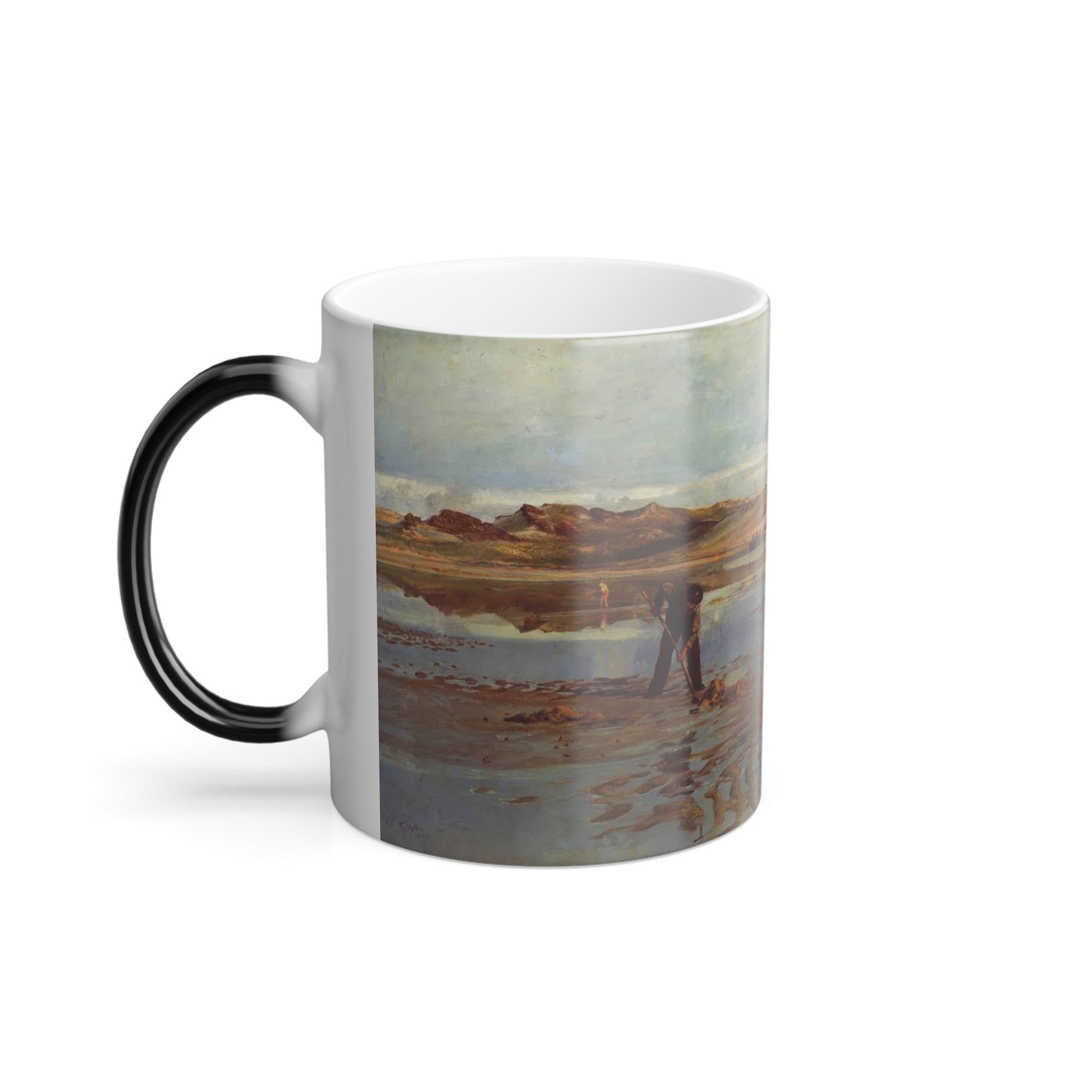 Charles William Wyllie (1853-1923) Digging for Bait - 1877 - Color Changing Mug 11oz-Go Mug Yourself