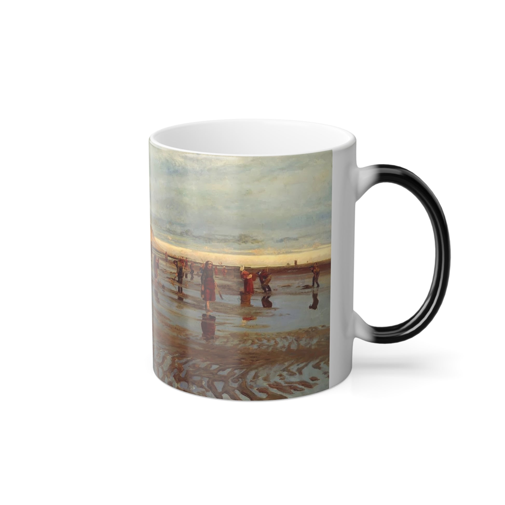 Charles William Wyllie (1853-1923) Digging for Bait - 1877 - Color Changing Mug 11oz-Go Mug Yourself