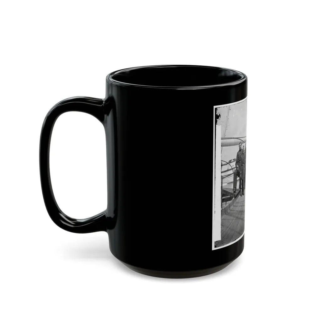 Charleston Harbor, S.C. Rear Admiral John A. Dahlgren (Fifth From Left) And Staff Aboard U.S.S. Pawnee (U.S. Civil War) Black Coffee Mug-Go Mug Yourself