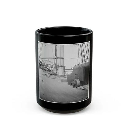 Charleston Harbor, S.C. 24-Pdr. Howitzer On Deck Of U.S.S. Pawnee (U.S. Civil War) Black Coffee Mug 15oz - Go Mug Yourself