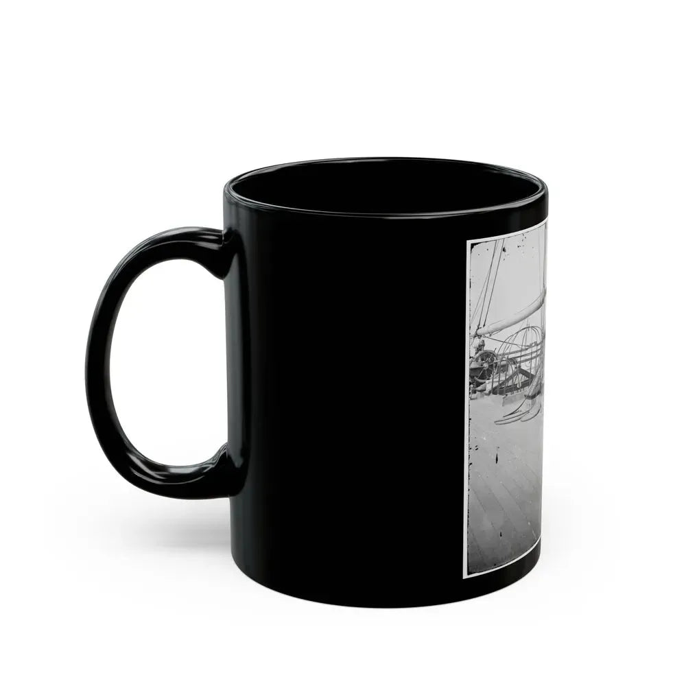 Charleston Harbor, S.C. 24-Pdr. Howitzer On Deck Of U.S.S. Pawnee (U.S. Civil War) Black Coffee Mug - Go Mug Yourself