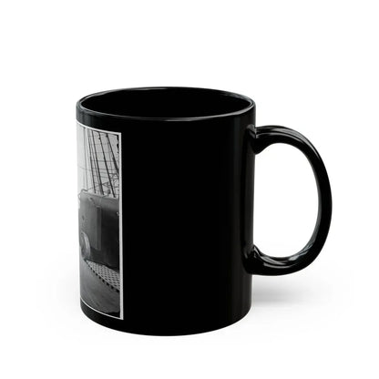 Charleston Harbor, S.C. 24-Pdr. Howitzer On Deck Of U.S.S. Pawnee (U.S. Civil War) Black Coffee Mug - Go Mug Yourself