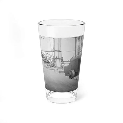 Charleston Harbor, S.C. 24-Pdr. Howitzer On Deck Of U.S.S. Pawnee (U.S. Civil War) Pint Glass 16oz 16oz - Go Mug Yourself