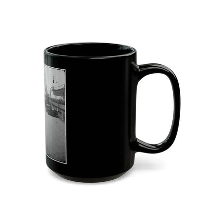 Charleston Harbor, S.C. Crew Members, Quarterdeck, And Starboard Battery Of U.S.S. Pawnee (U.S. Civil War) Black Coffee Mug - Go Mug Yourself