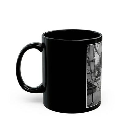 Charleston Harbor, S.C. Crew Members, Quarterdeck, And Starboard Battery Of U.S.S. Pawnee (U.S. Civil War) Black Coffee Mug - Go Mug Yourself