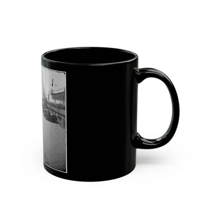 Charleston Harbor, S.C. Crew Members, Quarterdeck, And Starboard Battery Of U.S.S. Pawnee (U.S. Civil War) Black Coffee Mug - Go Mug Yourself