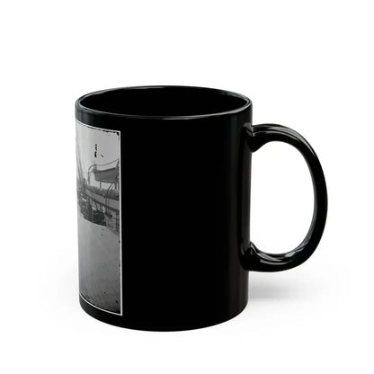 Charleston Harbor, S.C. Crew Members, Quarterdeck, And Starboard Battery Of U.S.S. Pawnee (U.S. Civil War) Black Coffee Mug - Go Mug Yourself