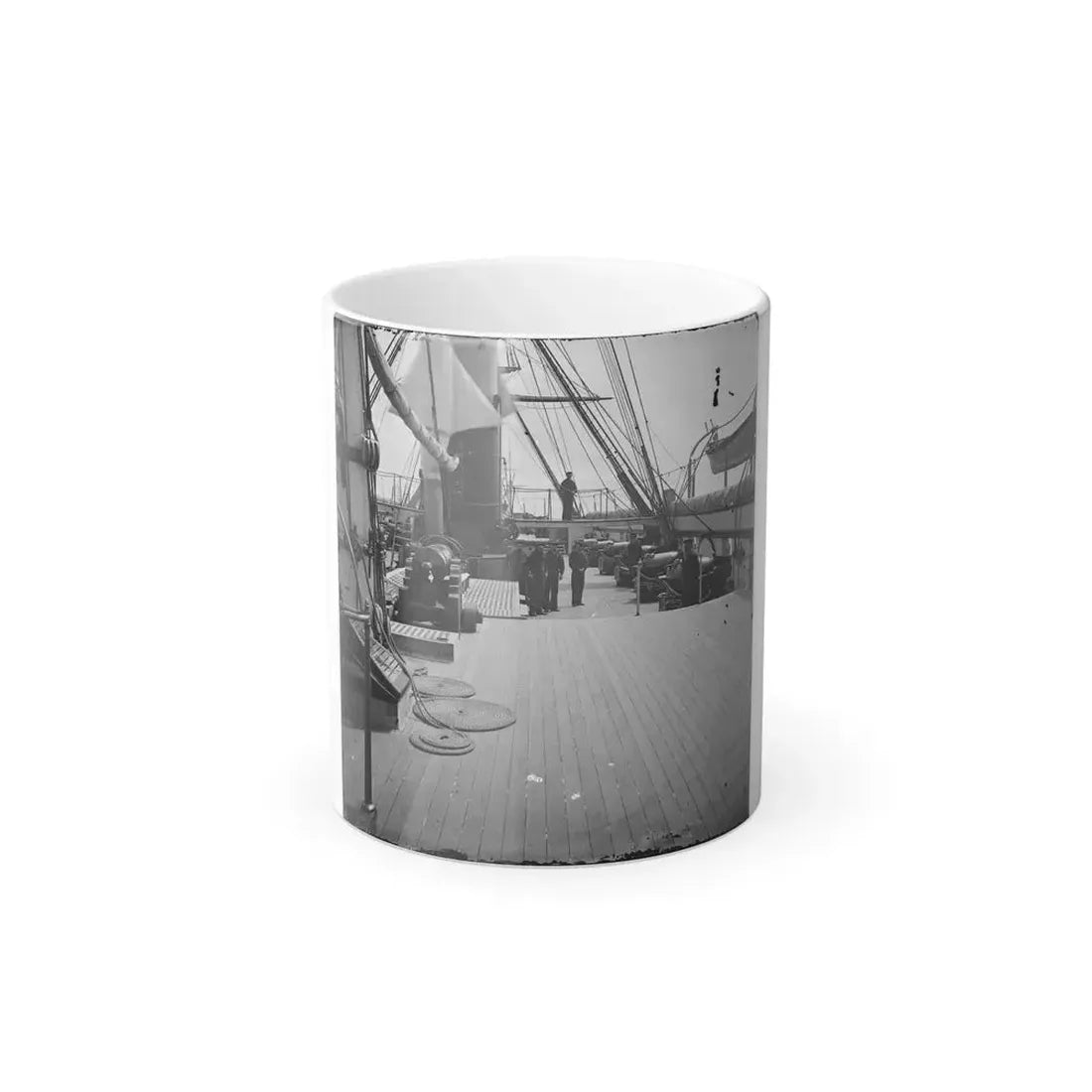 Charleston Harbor, S.C. Crew Members, Quarterdeck, and Starboard Battery of U.S.S. Pawnee (U.S. Civil War) Color Changing Coffee Mug 11oz Default Title 11oz - Go Mug Yourself