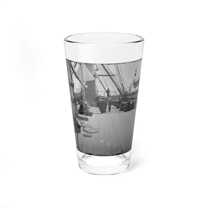 Charleston Harbor, S.C. Crew Members, Quarterdeck, And Starboard Battery Of U.S.S. Pawnee (U.S. Civil War) Pint Glass 16oz 16oz - Go Mug Yourself