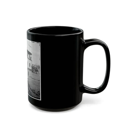 Charleston Harbor, S.C. Deck And Officers Of U.S.S. Monitor Catskill; Lt. Comdr. Edward Barrett Seated On The Turret (U.S. Civil War) Black Coffee Mug - Go Mug Yourself