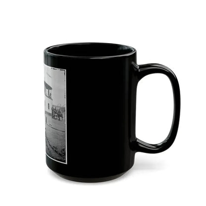 Charleston Harbor, S.C. Deck And Officers Of U.S.S. Monitor Catskill; Lt. Comdr. Edward Barrett Seated On The Turret (U.S. Civil War) Black Coffee Mug - Go Mug Yourself