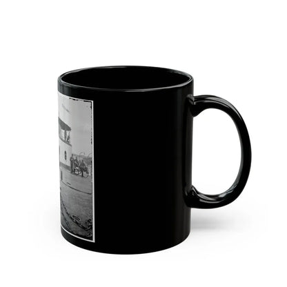 Charleston Harbor, S.C. Deck And Officers Of U.S.S. Monitor Catskill; Lt. Comdr. Edward Barrett Seated On The Turret (U.S. Civil War) Black Coffee Mug - Go Mug Yourself