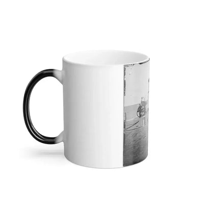 Charleston Harbor, S.C. Deck and Officers of U.S.S. Monitor Catskill; Lt. Comdr. Edward Barrett Seated on the Turret (U.S. Civil War) Color Changing Coffee Mug 11oz - Go Mug Yourself