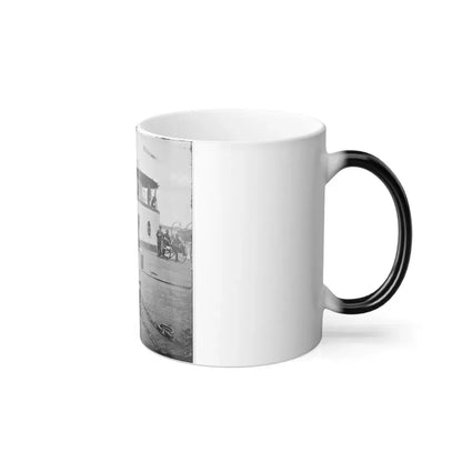 Charleston Harbor, S.C. Deck and Officers of U.S.S. Monitor Catskill; Lt. Comdr. Edward Barrett Seated on the Turret (U.S. Civil War) Color Changing Coffee Mug 11oz - Go Mug Yourself