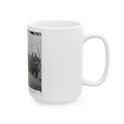 Charleston Harbor, S.C. Rear Admiral John A. Dahlgren (Fifth From Left) And Staff Aboard U.S.S. Pawnee (U.S. Civil War) White Coffee Mug - Go Mug Yourself