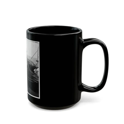 Charleston Harbor, S.C. Rear Admiral John A. Dahlgren Standing By A Dahlgren Gun On Deck Of U.S.S. Pawnee (U.S. Civil War) Black Coffee Mug - Go Mug Yourself