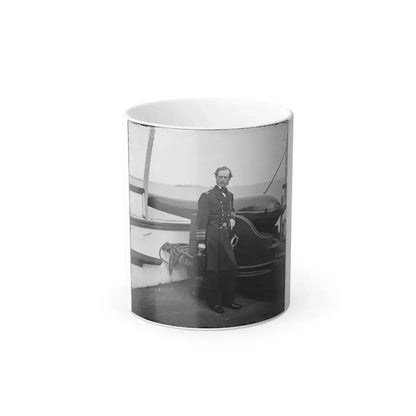 Charleston Harbor, S.C. Rear Admiral John A. Dahlgren Standing by a Dahlgren Gun on Deck of U.S.S. Pawnee (U.S. Civil War) Color Changing Coffee Mug 11oz Default Title 11oz - Go Mug Yourself