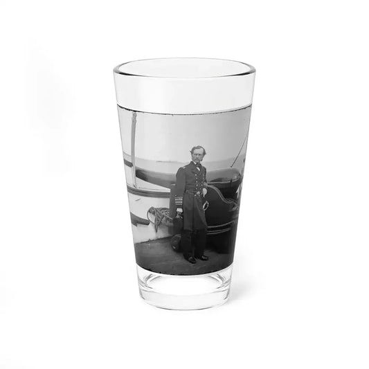 Charleston Harbor, S.C. Rear Admiral John A. Dahlgren Standing By A Dahlgren Gun On Deck Of U.S.S. Pawnee (U.S. Civil War) Pint Glass 16oz 16oz - Go Mug Yourself