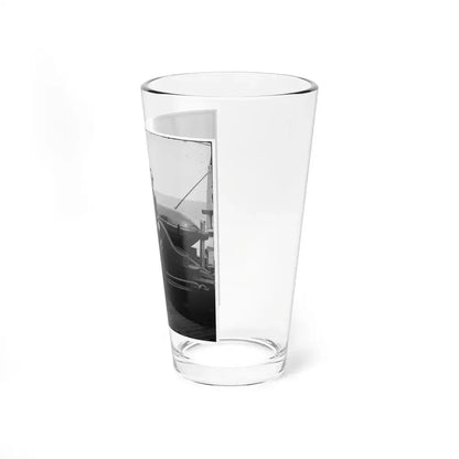 Charleston Harbor, S.C. Rear Admiral John A. Dahlgren Standing By A Dahlgren Gun On Deck Of U.S.S. Pawnee (U.S. Civil War) Pint Glass 16oz - Go Mug Yourself