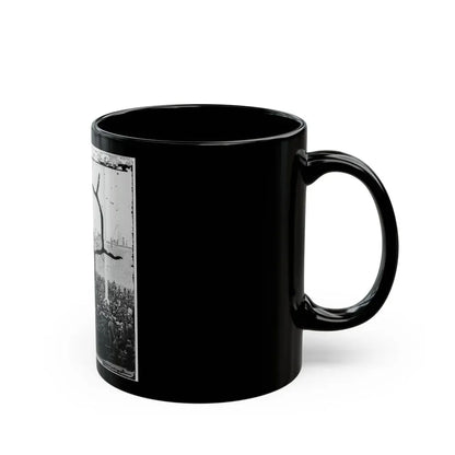 Charleston Harbor, South Carolina. Interior View Of Fort Sumter During Ceremony Of Raising Flag (U.S. Civil War) Black Coffee Mug - Go Mug Yourself